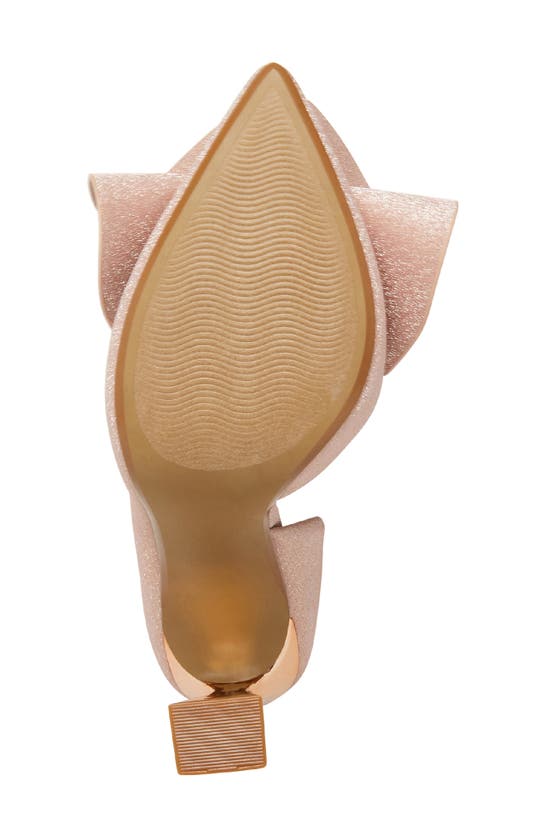 Shop Betsey Johnson Nobble Half D'orsay Pointed Toe Pump In Champagne