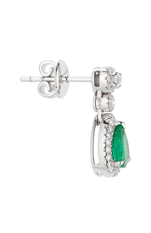 VALANI ATELIER VALANI ATELIER EMERALD & PAVÉ DIAMOND DROP EARRINGS