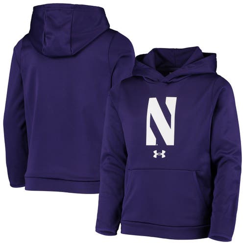 Youth Under Armour Purple Northwestern Wildcats Logo Pullover Hoodie