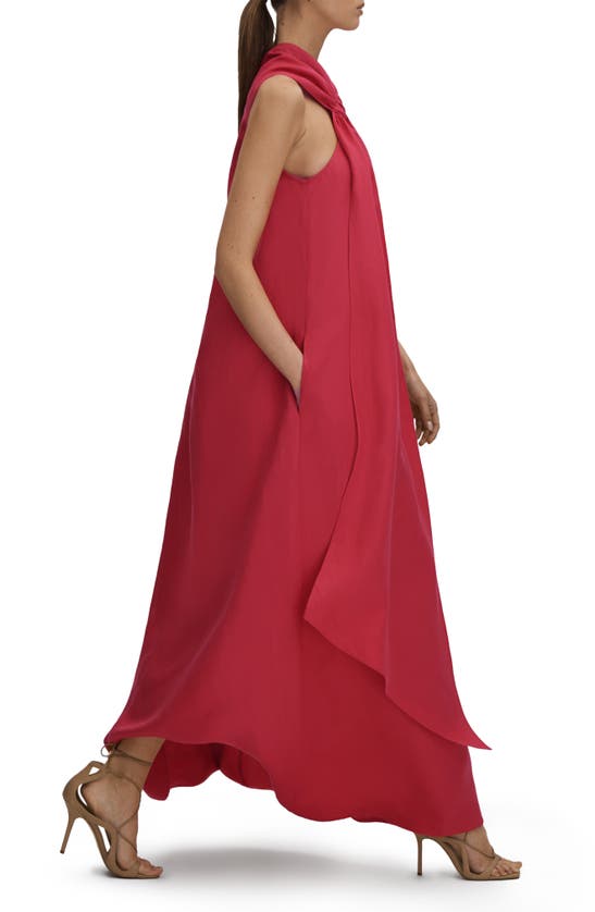 Shop Reiss Odell Linen Blend Dress In Coral