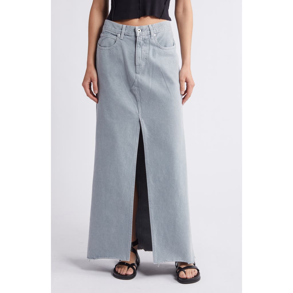 SLVRLAKE SLVRLAKE RAW HEM DENIM MAXI SKIRT