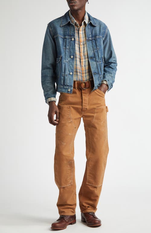 Shop Double Rl Type 2 Roughout Denim Trucker Jacket In Westview Wash