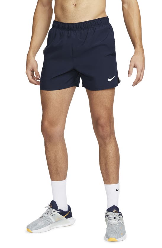 Nike Men's Challenger Drifit 5" Brieflined Running Shorts In Blue