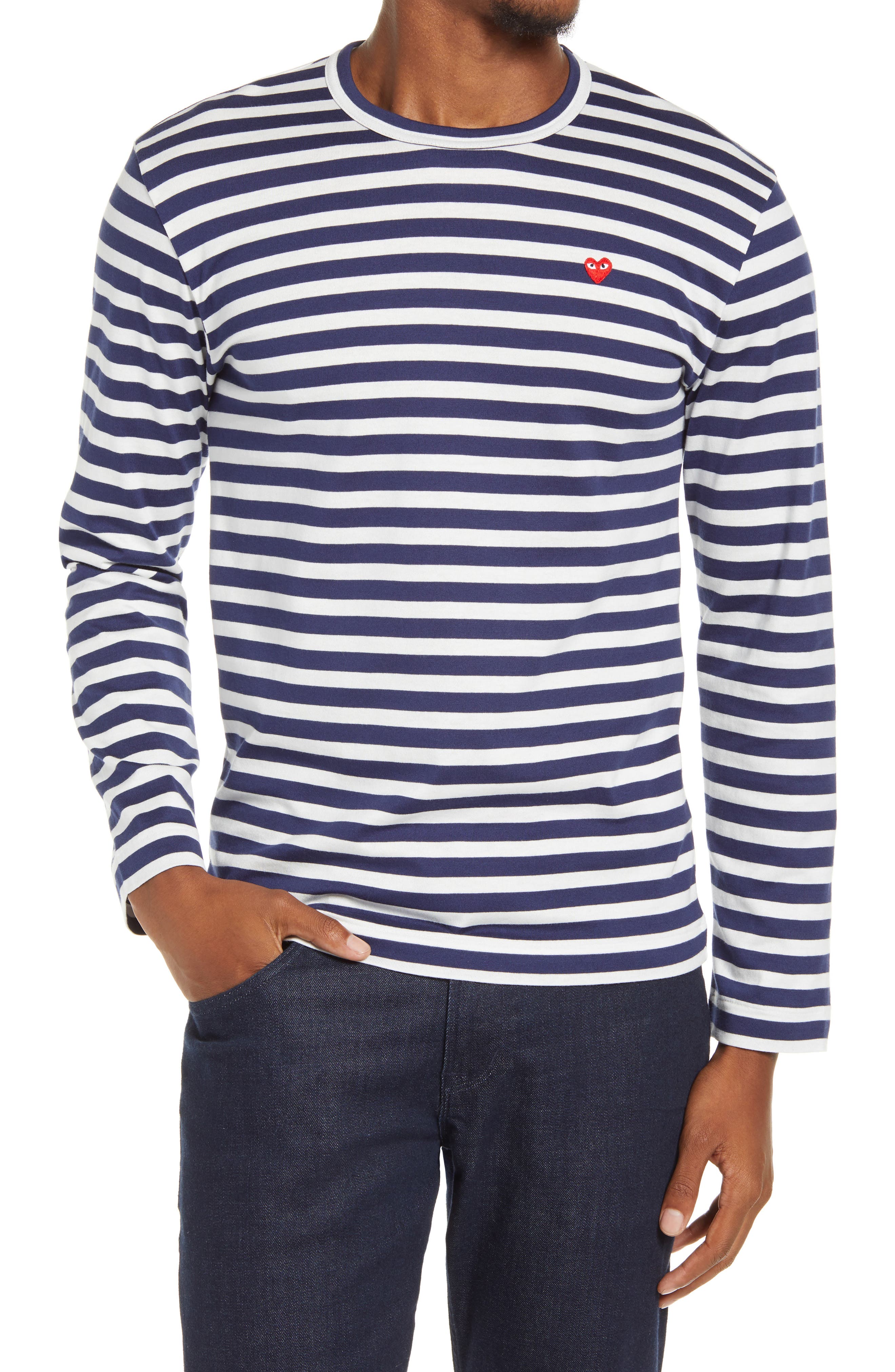 cdg shirt stripe