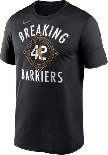 Nike Men's Nike Jackie Robinson Black Brooklyn Dodgers Cooperstown  Collection Breaking Barriers Performance T-Shirt