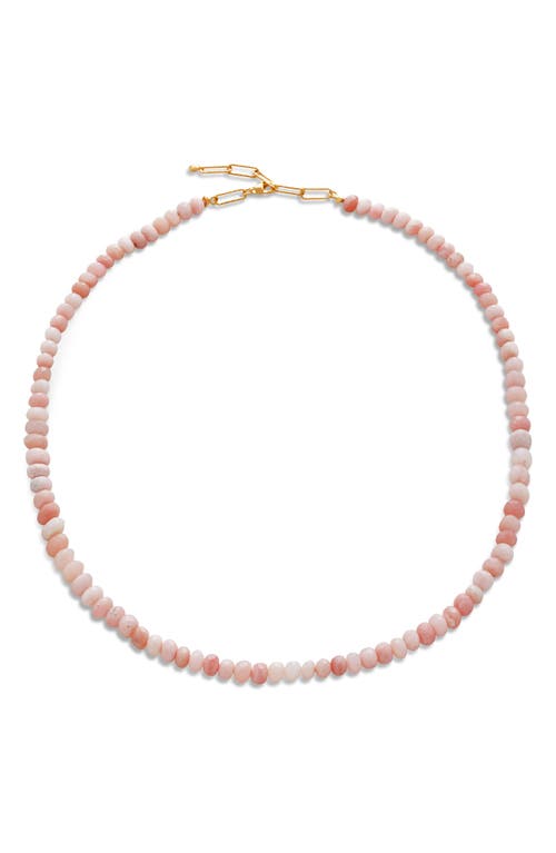 Monica Vinader Love Opal Bead Necklace in 18Ct Gold Vermeil/Ss at Nordstrom