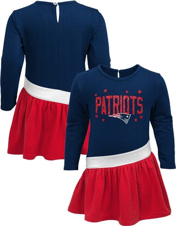 Outerstuff Girls Infant Navy Red New England Patriots Heart to