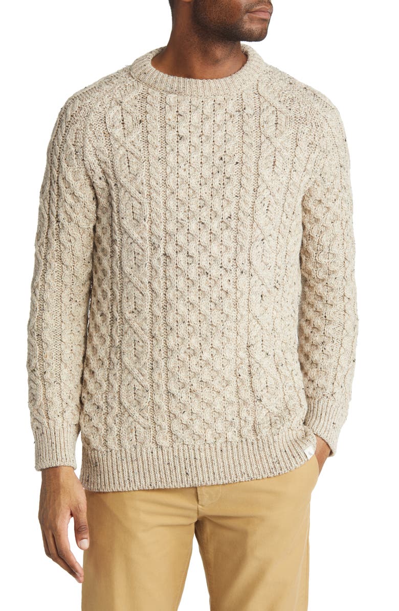 PEREGRINE Hudson Aran Cable Knit Merino Wool Sweater | Nordstrom