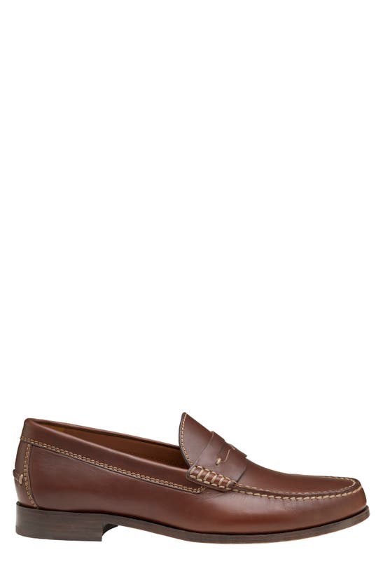 Shop Johnston & Murphy Collection Baldwin Penny Loafer In Brandy American Full Grain