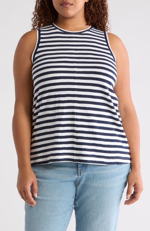 caslon(r) Swing Crewneck Tank in Navy Blazer-White Charm Stripe