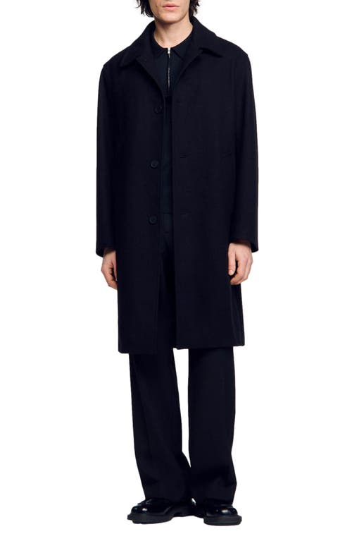 Apollo Wool Blend Coat in Black