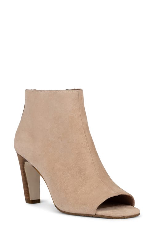 Shop Donald Pliner Peep Toe Bootie In Sand