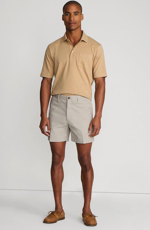 Lands' End Comfort Waist 6" No Iron Chino Shorts In Light Stone