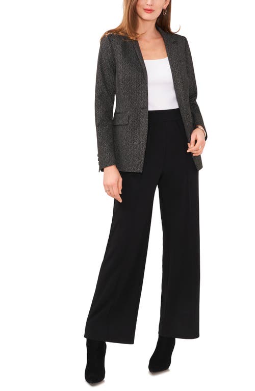 Shop Vince Camuto Herringbone Knit Blazer In Rich Black