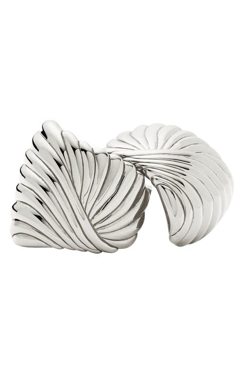 Shop Missoma Ripple Stud Earrings In Silver