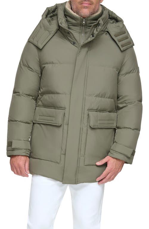 Oswego Water Resistant Down & Feather Fill Parka in Sage