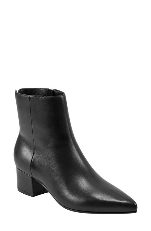 Marc Fisher Ltd Jarli Womens Solid Leather Ankle Boots In Black Leather