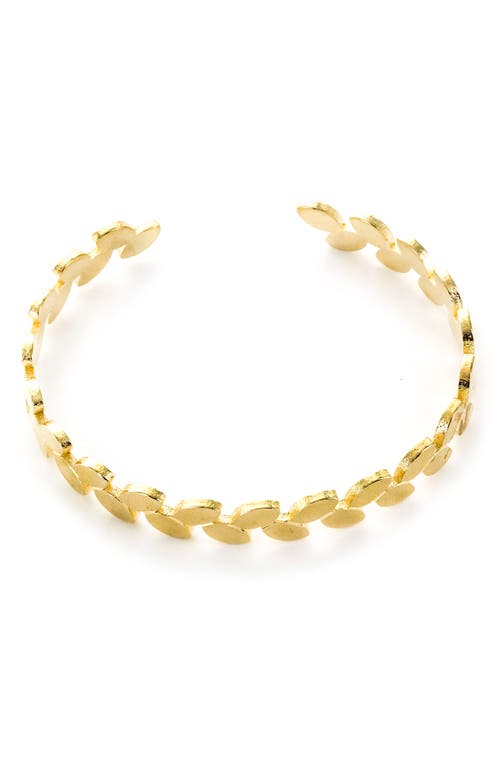 Leaf Cuff Bracelet in Gold