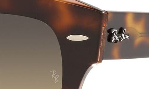 Shop Ray Ban Ray-ban State Street 49mm Small Square Sunglasses In Havana On Pink/brown Vintage