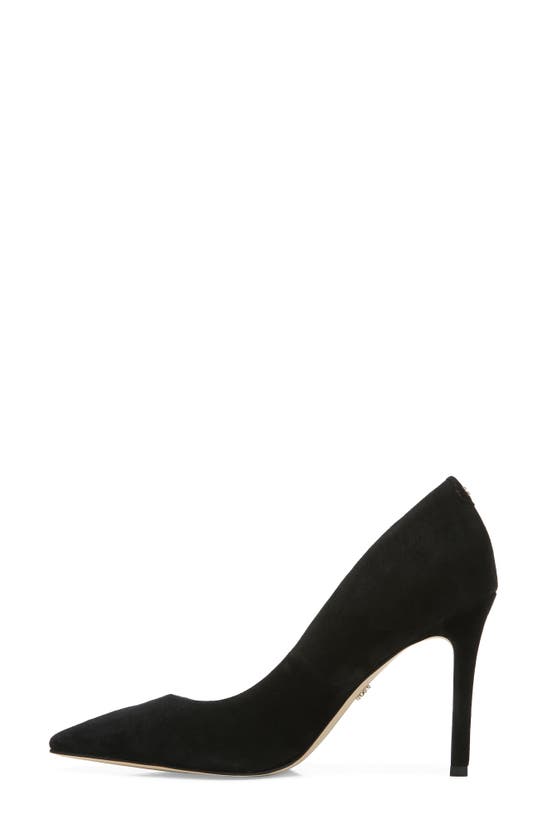 Shop Sam Edelman Hazel Pointed Toe Pump In Black Suede