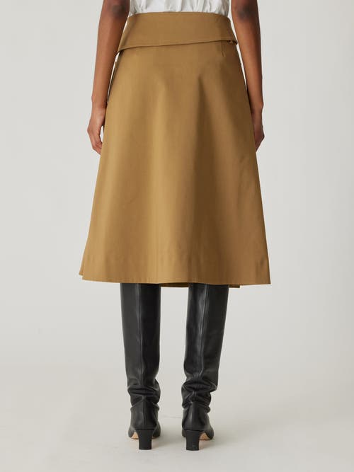 Shop Rebecca Taylor Refined Sateen Foldover Wrap Skirt In Date