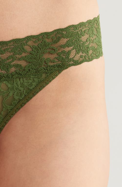 Shop Hanky Panky Signature Lace Bikini In Bitter Olive Green