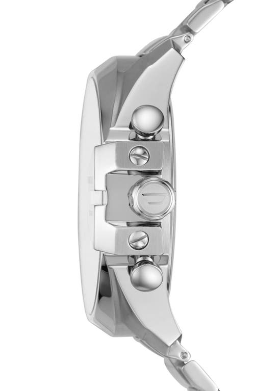 Diesel Mega Chief Chronograph Bracelet Watch, 51mm X 59mm In Silver