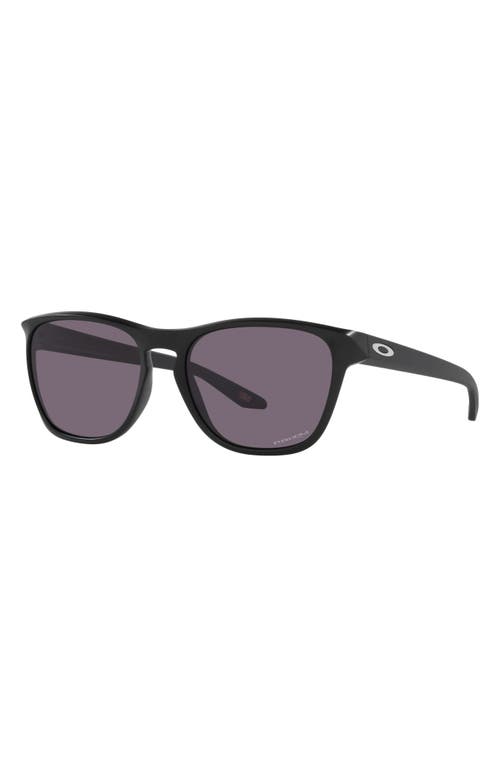 Oakley Manorburn 56mm Square Sunglasses In Matte Black/prizm Grey