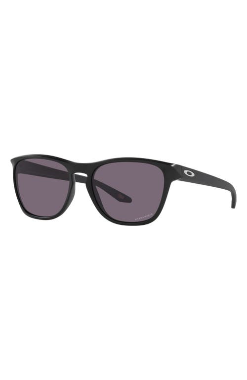 Shop Oakley Manorburn 56mm Square Sunglasses In Matte Black/prizm Grey