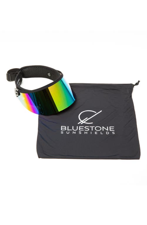 Shop Bluestone Sunshields Shorty Lux Visor In Black/rainbow