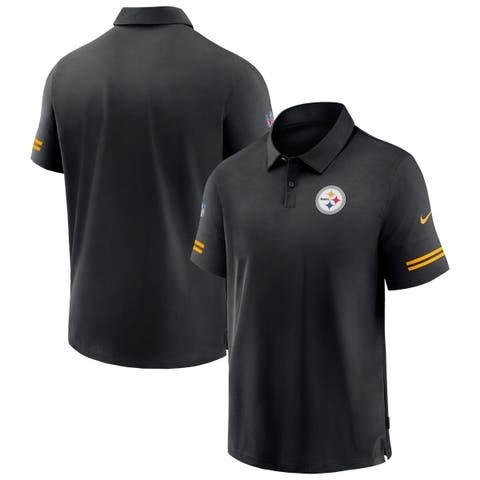 Men's Pittsburgh Steelers Nike Black Sideline Elite Coaches Performance Polo