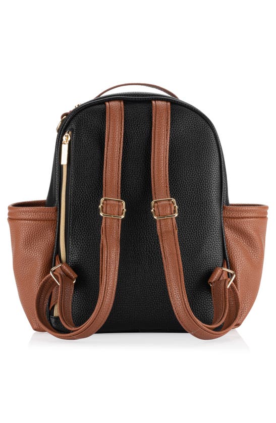 Shop Itzy Ritzy Mini Plus Diaper Backpack In Brown Multi