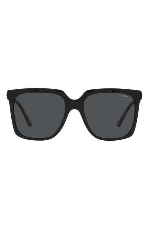54mm Square Sunglasses in Black