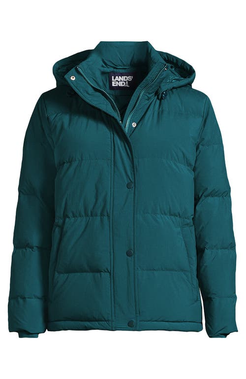 Shop Lands' End Plus Size Wide Channel 600 Down Puffer Jacket In Evening Teal