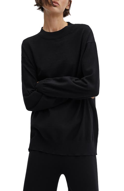 MANGO Mock Neck Sweater Black at Nordstrom,