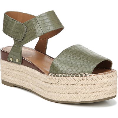 Sarto By Franco Sarto Leo Platform Espadrille Sandal- Green