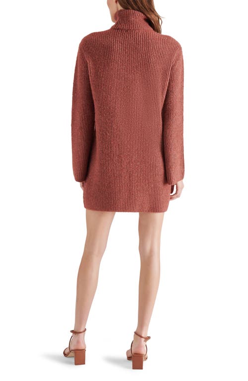 Shop Steve Madden Abbie Long Sleeve Sweater Minidress In Baked Apple