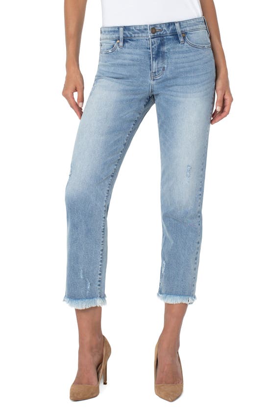 Liverpool Los Angeles Kennedy Distressed Crop Straight Leg Jeans In Lexington