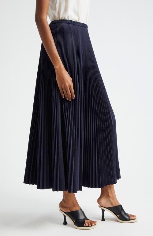 Shop A.l.c . Violet Pleated Maxi Skirt In Maritime Navy