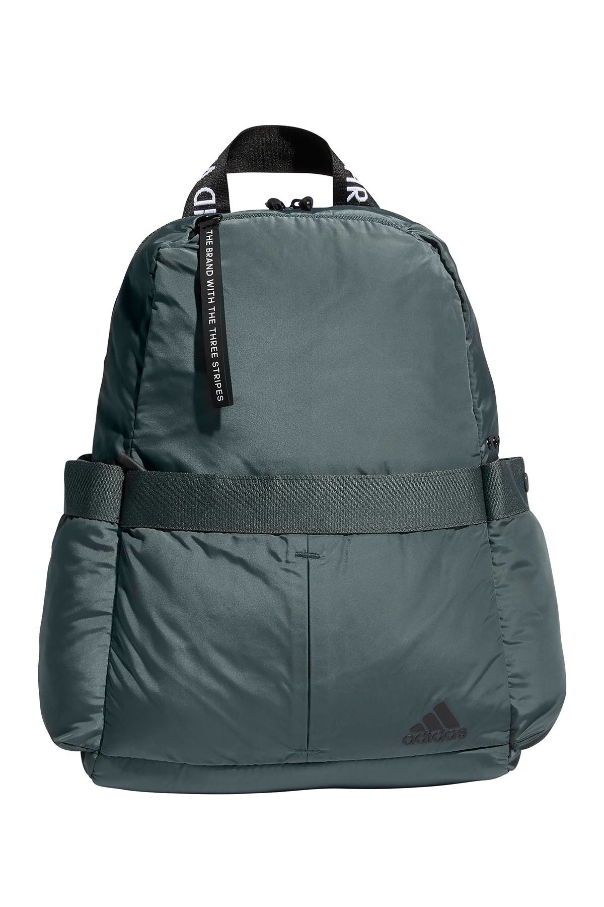 the brand with the three stripes backpack