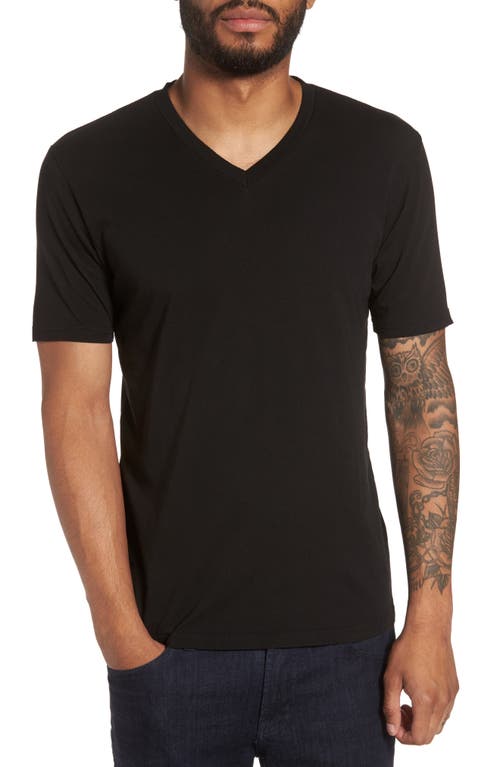 Supima Blend Classic V-Neck T-Shirt in Black