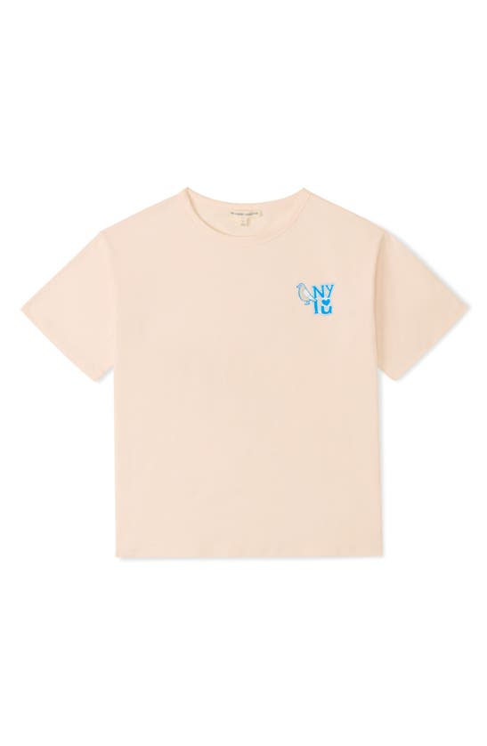 Shop The Sunday Collective Kids' Weekend Organic Cotton Graphic T-shirt In Light Pink