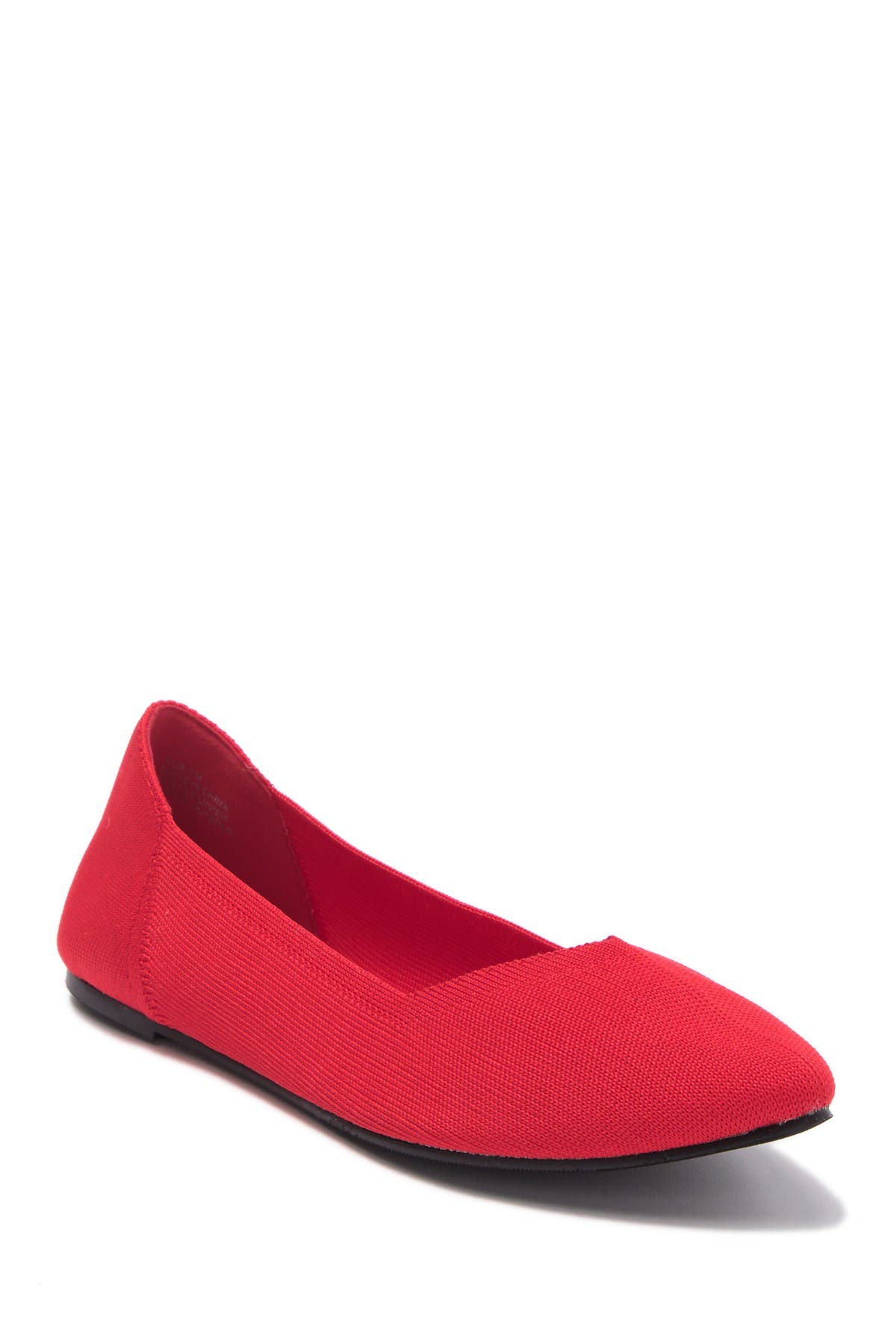 Mia Kerri Pointed Toe Flat In Red Fly Kn