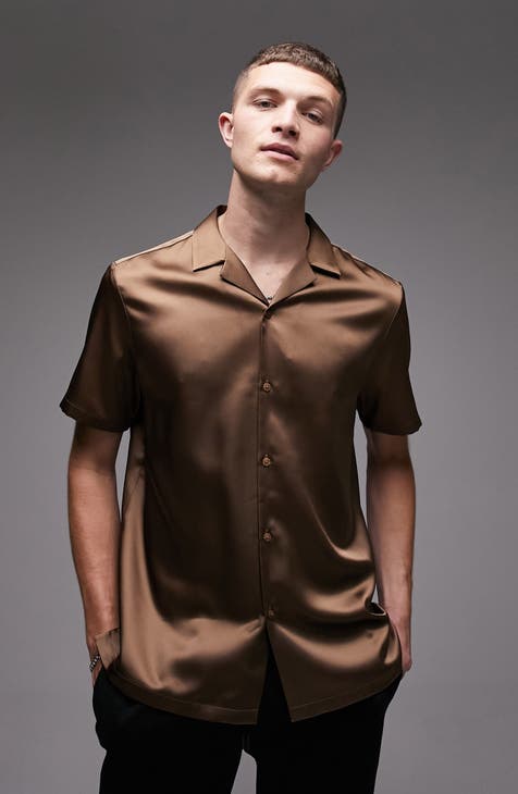 Mens Designer Clothes  GUCCI Men's Button Front Dress Shirt in