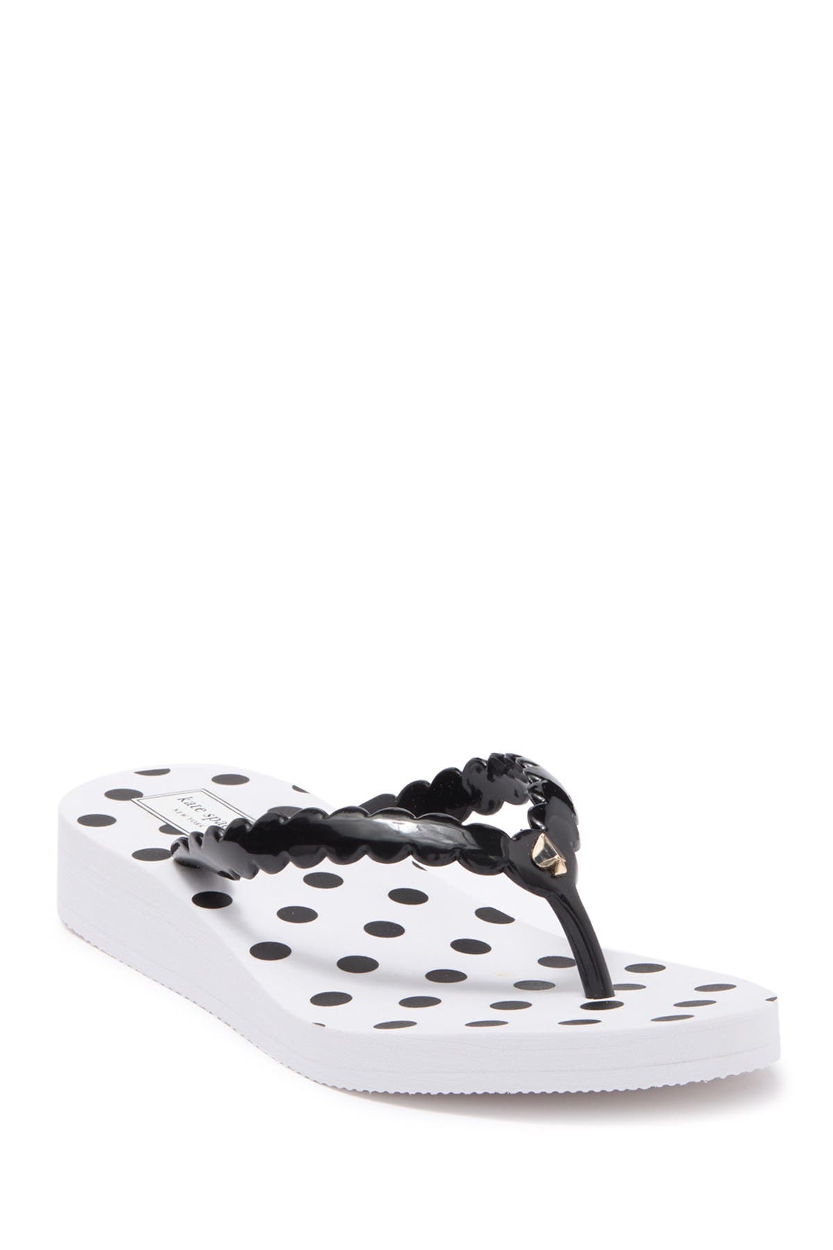 black platform flip flop sandals