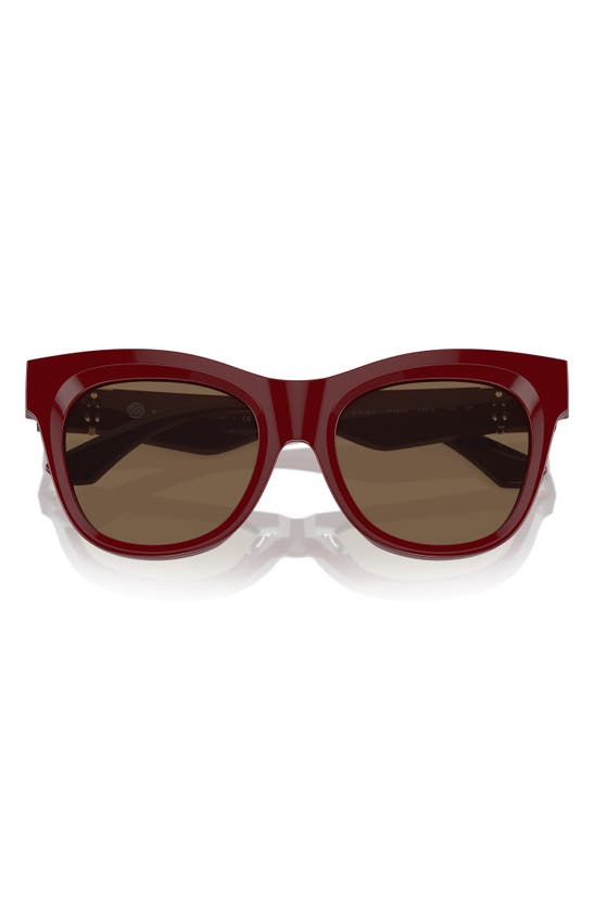 Shop Burberry Evolution 54mm Cat Eye Sunglasses In Bordeaux