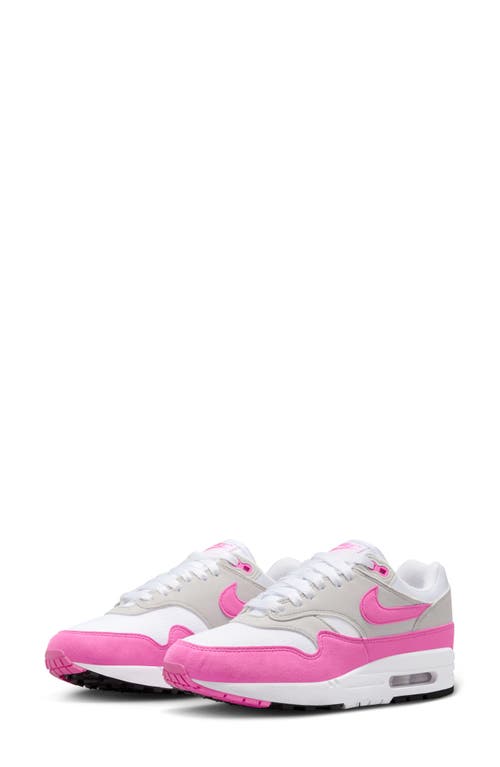 Nike Air Max 1 '87 Sneaker In White/pink/grey