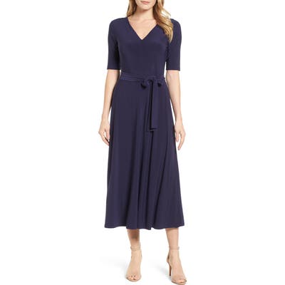 Chaus Lisa Tie Waist Dress, Blue