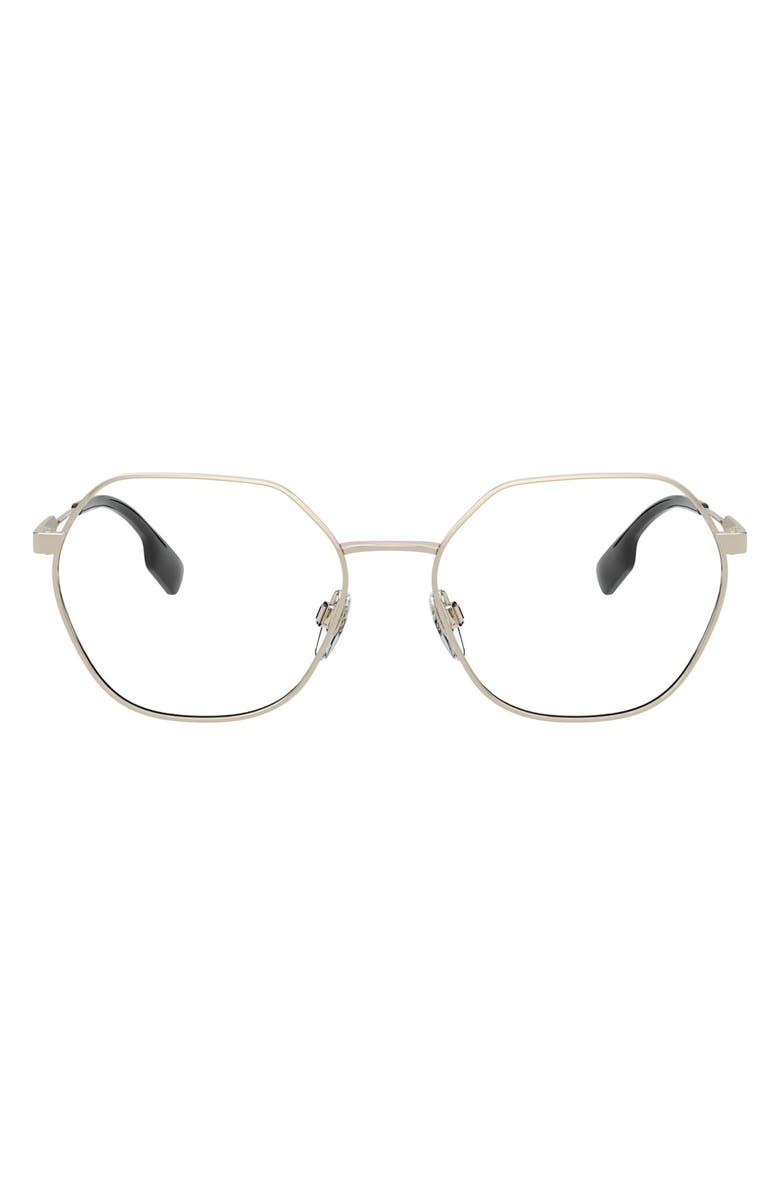Burberry 56mm Icon Stripe Detail Geometric Optical Glasses | Nordstrom