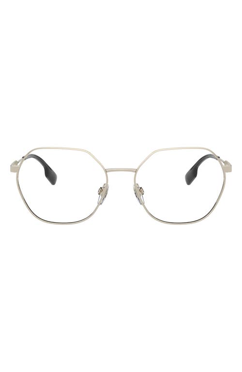burberry 54mm Round Optical Glasses in Light Gold at Nordstrom